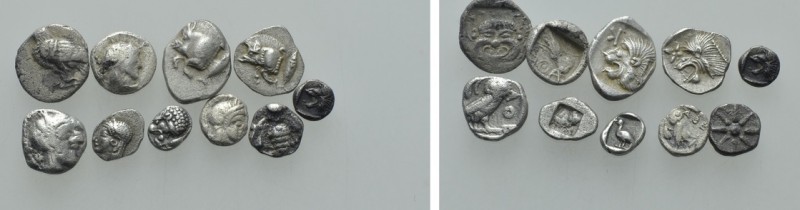 10 Greek Coins

Obv: . Rev: . . Condition: See picture. Weight: g. Diameter: m...