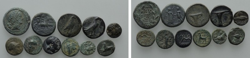 11 Greek Coins

Obv: . Rev: . . Condition: See picture. Weight: g. Diameter: m...