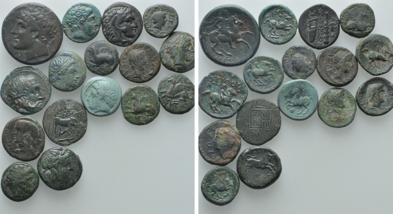 16 Greek and Roman Provincial Coins

Obv: . Rev: . . Condition: See picture. W...