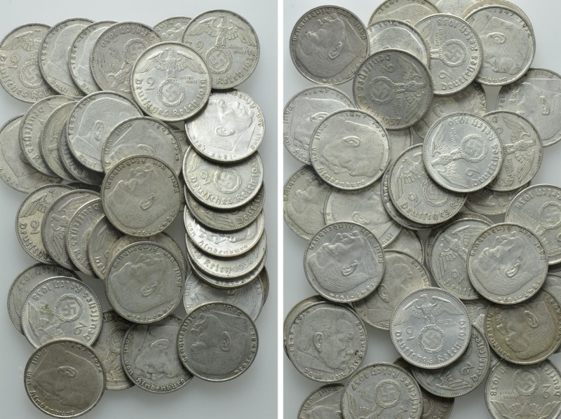 Circa 39 Silver Coins of Germany (Gross Weight: Circa 312 gr.)

Obv: . Rev: . ...