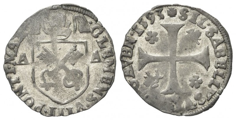 AVIGNONE
Clemente VIII (Ippolito Aldobrandini), 1592-1605. 
Dozzina 1593.
Mi...