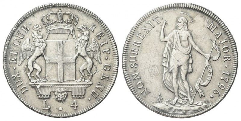 GENOVA
Dogi Biennali, 1528-1797. III Fase, 1637-1797.
4 Lire 1796.
Ag
gr. 16...