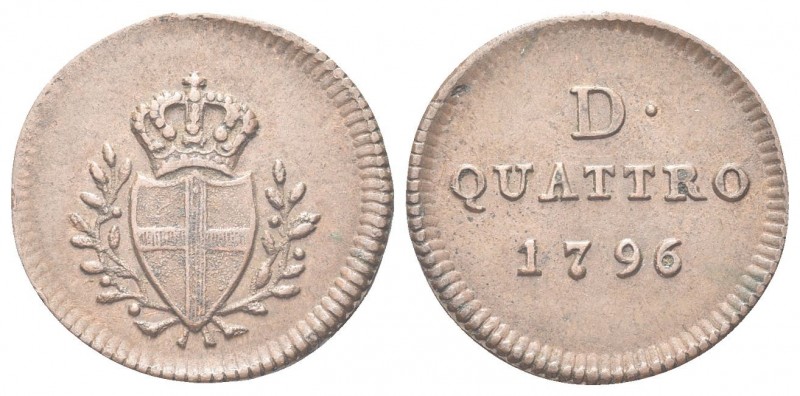 GENOVA
Dogi Biennali, 1528-1797. III Fase, 1637-1797.
Da 4 Denari 1796.
Æ
gr...