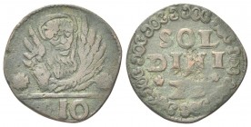 VENEZIA
Monetazione anonima per i domini, sec. XVI.
2 Soldini e 1/2 per Candia.
Æ
gr. 5,02
Dr. Leone di San Marco con libro aperto; ai lati, due ...