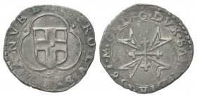 SAVOIA ANTICHI
Carlo Emanuele I, 1580-1630.
Parpagliola 1581 M-G.
Mi
gr. 1,72
Dr. CAROLVS EMANVEL. Scudo sabaudo in cornice trilobata.
Rv. D G D...