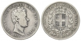 REGNO DI SARDEGNA
Carlo Alberto, 1831-1849.
2 Lire 1836 Torino.
Ag
Dr. Testa del sovrano rivolta a d.
Rv. Stemma sabaudo crociato sormontato da c...