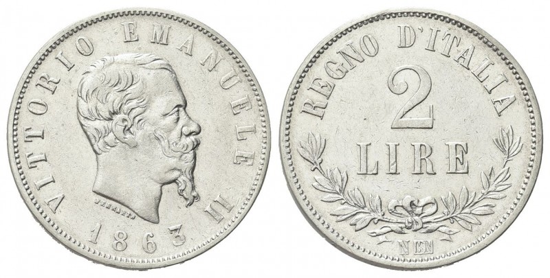 REGNO D’ITALIA
Vittorio Emanuele II, 1861-1878.
2 Lire 1863 Napoli, II° Tipo....