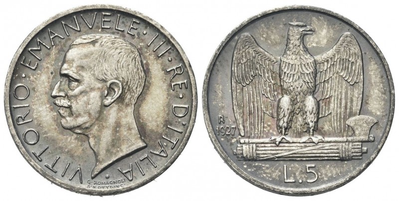 REGNO D’ITALIA
Vittorio Emanuele III, 1900-1943.
5 Lire 1927 due rosette Roma,...