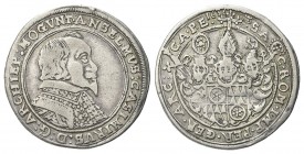 GERMANIA
Anselmo Casimiro (arcivescovo di Mainz), 1629-1647.
1/4 di Tallero 1636.
Æ
gr. 6,96
Dr. Busto a d.
Rv. Stemma.
KM# 63?
 Rara.
BB