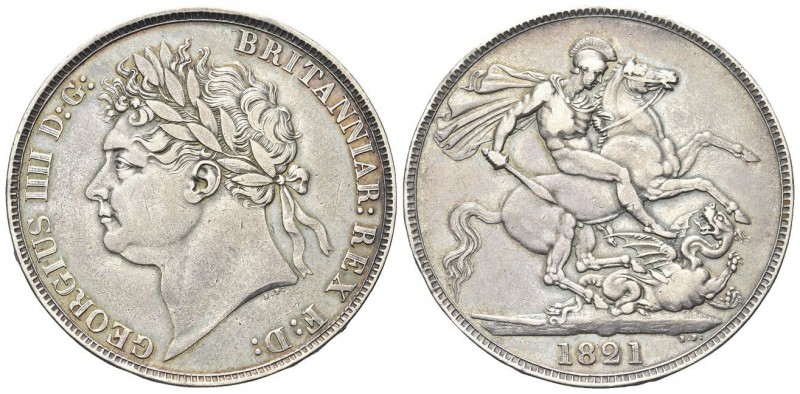 GRAN BRETAGNA
Giorgio IV, 1821-1830. 
Corona (Crown) 1821.
Ag
gr. 28,07
Dr....