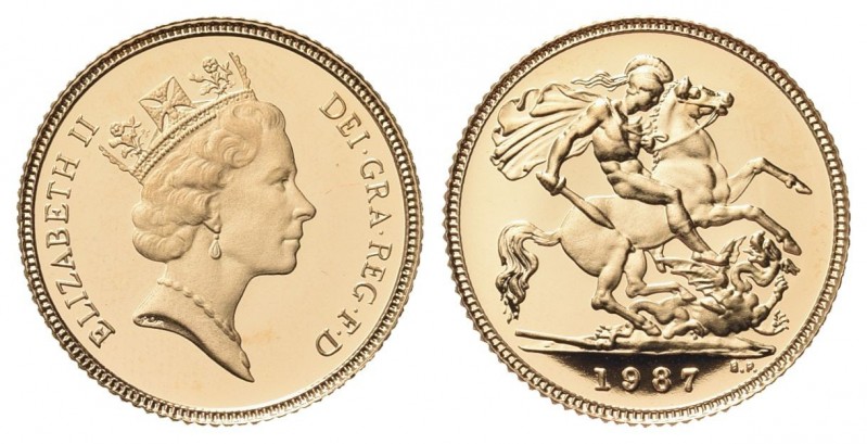 GRAN BRETAGNA
Elisabetta II, dal 1952.
Mezza Sterlina 1987.
Au
gr. 3,99
Dr....