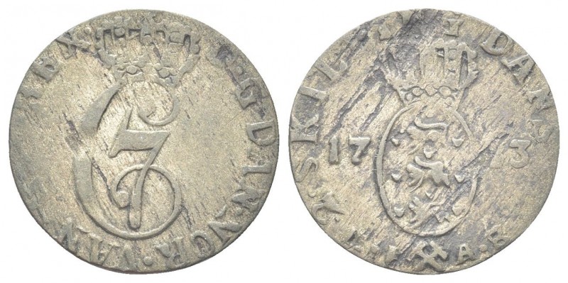 NORVEGIA
Christian VII, 1766-1808.
2 Skilling 1773.
Ag
gr. 1,06
Dr. Inizial...