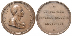 BOLOGNA
Luigi Galvani (fisico), 1737-1798.
Medaglia s. data opus T. Mercandetti.
Æ
gr. 118,08 mm 67,8
Dr. ALOYSIVS - GALVANVS. Busto drappeggiato...