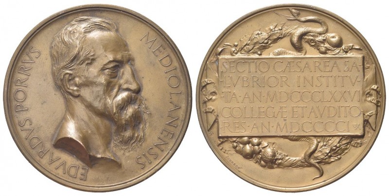 MILANO
Edoardo Porro (ginecologo e accademico), 1842-1902.
Medaglia 1901 opus ...