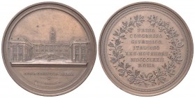 roma
Durante Vittorio Emanuele II, 1861-1878.
Medaglia 1872 opus F. Bianchi.
Æ
gr. 97,55 mm 61,4
Dr. Piazza del Campidoglio; in esergo, ROMA COMM...