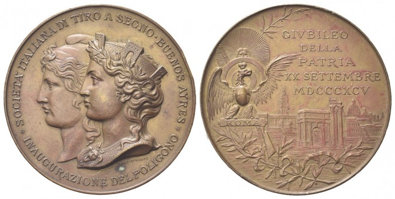 ROMA
Durante Umberto I, 1878-1900.
Medaglia 1895 a. XVIII opus Johnson.
Æ
gr...