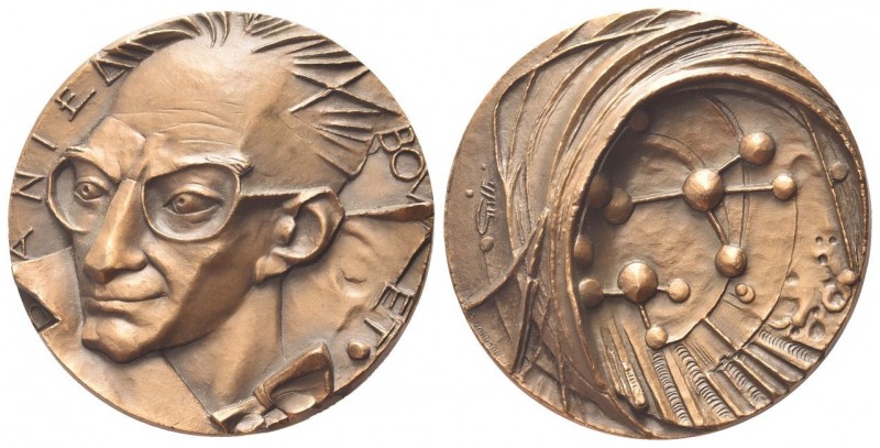 ROMA
Daniel Bovet (chimico), 1907-1992.
Medaglia 1977 opus A. Grilli.
Æ
gr. ...