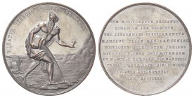 TORINO
Carlo Felice, 1821-1831.
Medaglia 1825 opus F. Putinati.
Æ
gr. 70,64 mm 49,8
Dr. MIRATVR ITERQVE VERTIT ERIDANVS. Il fiume Po versa acqua ...