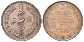BELGIO
Leopoldo I di Belgio, 1831-1865.
Medaglia 1830 opus Veyrat.
Æ
gr. 32,90 mm 41
Dr. Gladio; ai lati, pileo e basamento di colonna; sotto, VE...