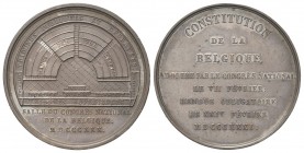 Belgio
Durante Leopoldo I di Belgio, 1831-1865.
Medaglia 1841. 
Æ
gr. 35,25 mm 40,9
Dr. Planimetria della sala del congresso con la distribuzione...