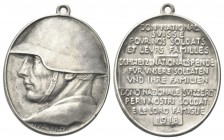 SVIZZERA
Confederazione Elvetica, dal 1848.
Medaglia 1918 opus H. Frei.
Ag
gr. 13,83 mm 28,8
Dr. Busto di soldato a s., con elmetto; sotto, HANS ...