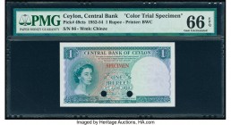 Ceylon Central Bank of Ceylon 1 Rupee 3.6.1952 Pick 49cts Color Trial Specimen PMG Gem Uncirculated 66 EPQ. Two POCs.

HID07501242017

© 2020 Heritage...