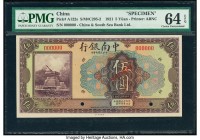 China China & South Sea Bank, Limited 5 Yuan 1921 Pick A122s S/M#C295-2 Specimen PMG Choice Uncirculated 64 EPQ. Two POCs.

HID07501242017

© 2020 Her...
