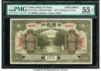 China Bank of China, Hankow 10 Yuan 1918 Pick 53gs S/M#C294-102e Specimen PMG About Uncirculated 55 EPQ. Four POCs.

HID07501242017

© 2020 Heritage A...
