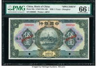 China Bank of China, Shanghai 5 Yuan 1926 Pick 66s S/M#C294-160 Specimen PMG Gem Uncirculated 66 EPQ. Two POCs.

HID07501242017

© 2020 Heritage Aucti...