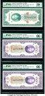 China Central Bank of China 20; 50 (2) Customs Gold Units 1930 Pick 328; 329 (2) Three Examples PMG Choice About Unc 58 EPQ; Gem Uncirculated 66 EPQ (...