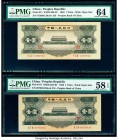 China People's Bank of China 1 Yuan 1956 Pick 871 Two Examples PMG Choice Uncirculated 64; Choice About Unc 58 EPQ. 

HID07501242017

© 2020 Heritage ...
