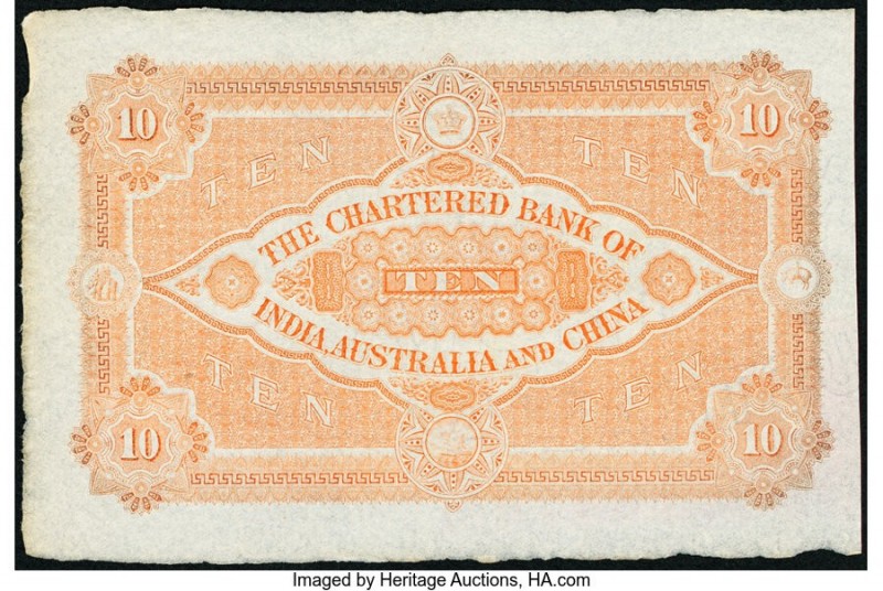 China Chartered Bank of India, Australia & China, Shanghai 10 Dollars ND (1921-2...