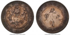 Kuang-hsü Dollar ND (1908) XF Details (Chop Mark) PCGS, KM-Y14, L&M-11. An attractively styled representative skillfully rendered by the engraver; the...