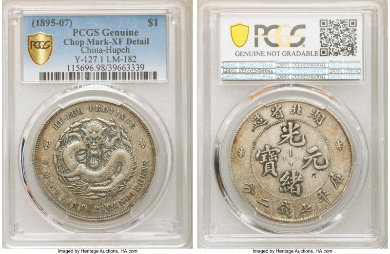 Hupeh. Kuang-hsü Dollar ND (1895-1907) XF Details (Chop Mark) PCGS, Ching mint, ...
