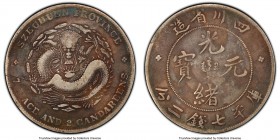 Szechuan. Kuang-hsü Dollar ND (1901-1908) VF20 PCGS, KM-Y238.1, L&M-345. Narrow-faced dragon, inverted "A" for "V" in "PROVINCE" variety. A highly col...