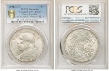 Republic Yuan Shih-kai Dollar Year 3 (1914)-O UNC Details (Cleaned) PCGS, KM-Y329.4, L&M-63C, Kann-648. Weak O in left loop of ribbon and triangle Yua...
