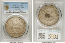 French Colony Piastre 1922 AU55 PCGS, Paris mint, KM5a.2, Lec-298. Without mintmark variety. Softly struck argent surfaces display scant traces of ori...