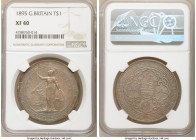 Victoria Trade Dollar 1895-(b) XF40 NGC, Bombay mint, KM-T5. A particularly enchanting circulated specimen imbued with understated cerulean tones thro...