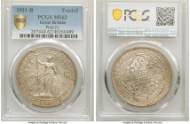 George V Trade Dollar 1911-B MS62 PCGS, Bombay mint, KM-T5, Prid-21. Near-choice with pleasing argent fields tempered with full mint bloom.

HID098012...