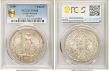 George V Trade Dollar 1930 MS65 PCGS KM-T5, Prid-28. Imbued with a soft, golden glow amidst highly lustrous and sculptured surfaces, this gem displays...