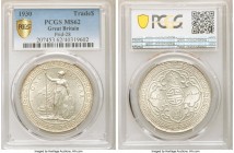 George V Trade Dollar 1930 MS62 PCGS, KM-T5, Prid-28. A soft champagne glow decorates this near-choice offering, with only scant marks to the fields d...