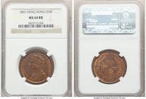British Colony. Victoria Cent 1865 MS64 Red and Brown NGC, KM4.1. An issue that becomes increasingly difficult to locate higher than choice, this plea...