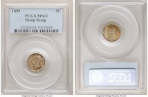 British Colony. Victoria 3-Piece Lot of Certified 5 Cents 1895 PCGS, 1) 5 Cents 1895 - MS63 2) 5 Cents 1895 - MS64 3) 5 Cents 1895 - MS64 KM5. Sold as...