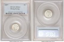 British Colony. Victoria 2-Piece Lot of Certified 5 Cents PCGS, 1) 5 Cents 1897 - MS63 2) 5 Cents 1899 - MS65 KM5. Sold as is, no returns.

HID0980124...