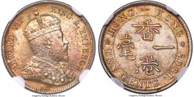 British Colony. Edward VII 10 Cents 1905 MS63 NGC, KM13. A lustrous key-date specimen of this series, exhibiting prominent autumnal hues yielding to s...