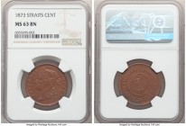 British Colony. Victoria Cent 1873 MS63 Brown NGC, KM9, Prid-163. A lovely chestnut-brown specimen tied for the finest with one other at both grading ...