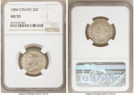 British Colony. Victoria 20 Cents 1884 AU55 NGC, KM12. Bordering on Mint State preservation with only wisps of light handling evident.

HID09801242017...