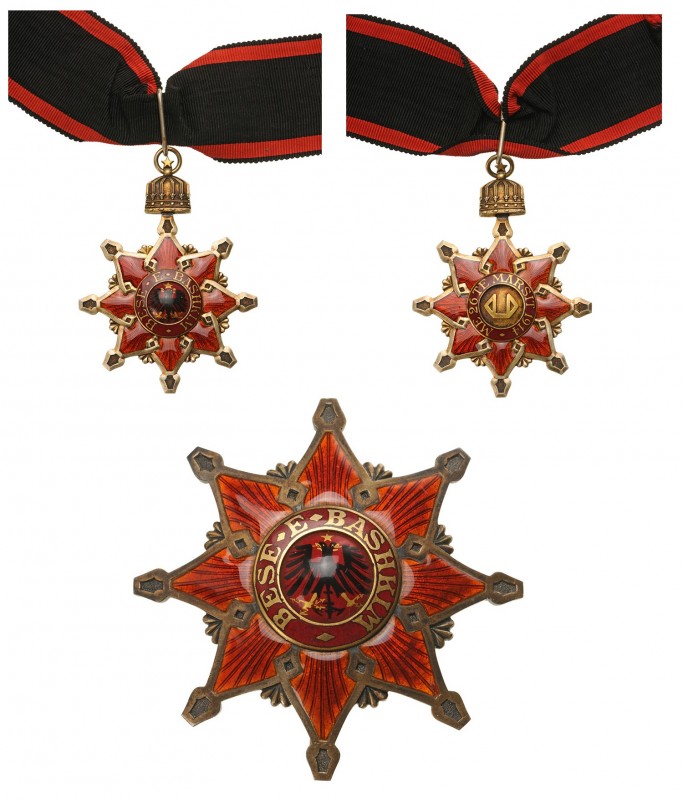 ALBANIA
Order of the Black Eagle
A Grand Officer’s group of the Order: gilt si...