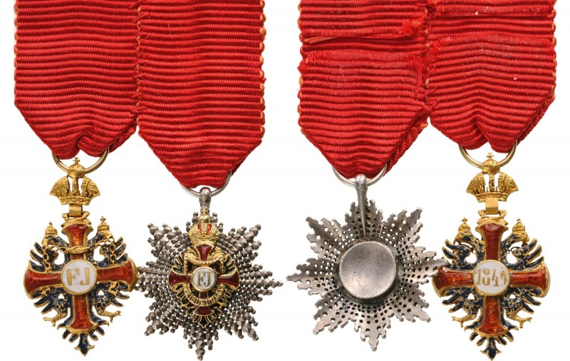 AUSTRIA
The Imperial Order of Franz Joseph
A miniature, Grand Cross group: the...