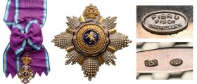 BELGIUM
Order of the Lion
A Grand Cross Set, 1st Class, instituted in 1891. Sash Badge, 90x52mm, gilt Bronze, both sides enameled, original suspensi...